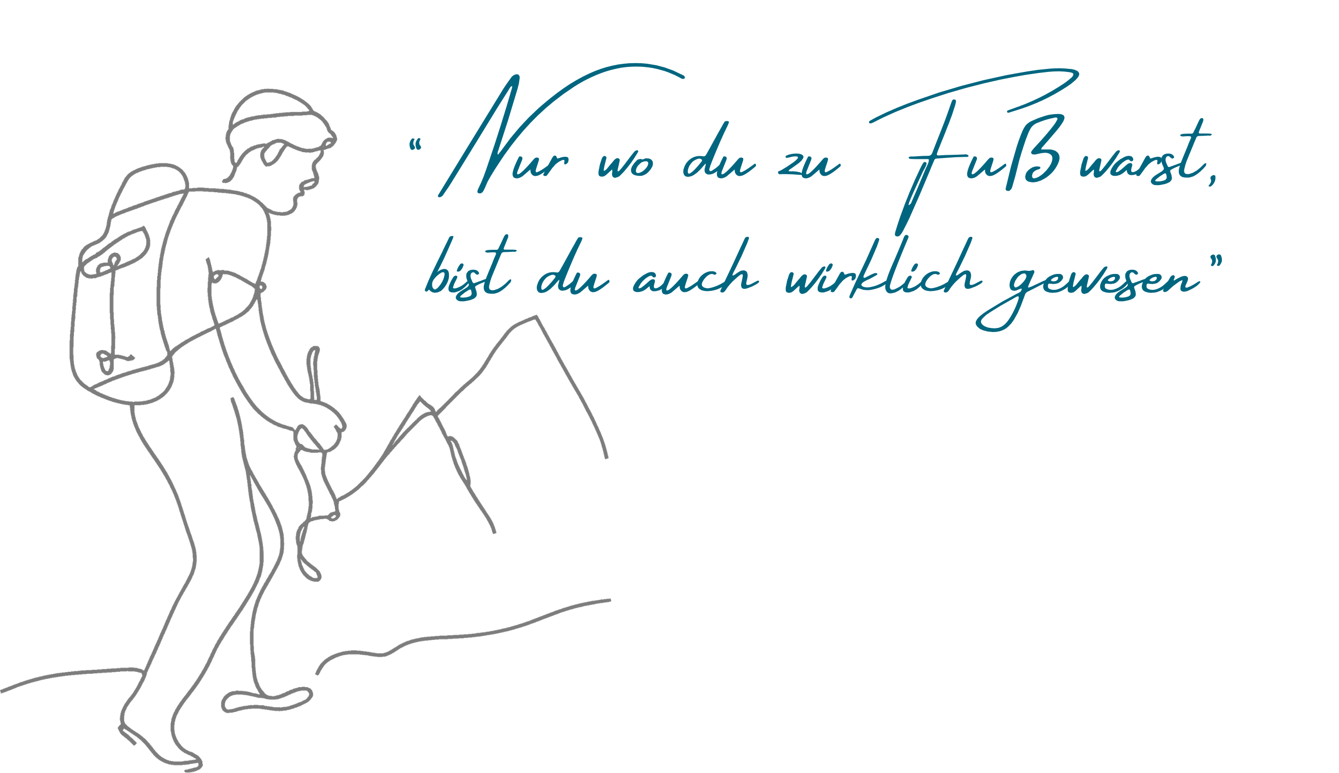 Wanderer - Nur wo du zu Fuß warst, bis du auch wirklich gewesen.